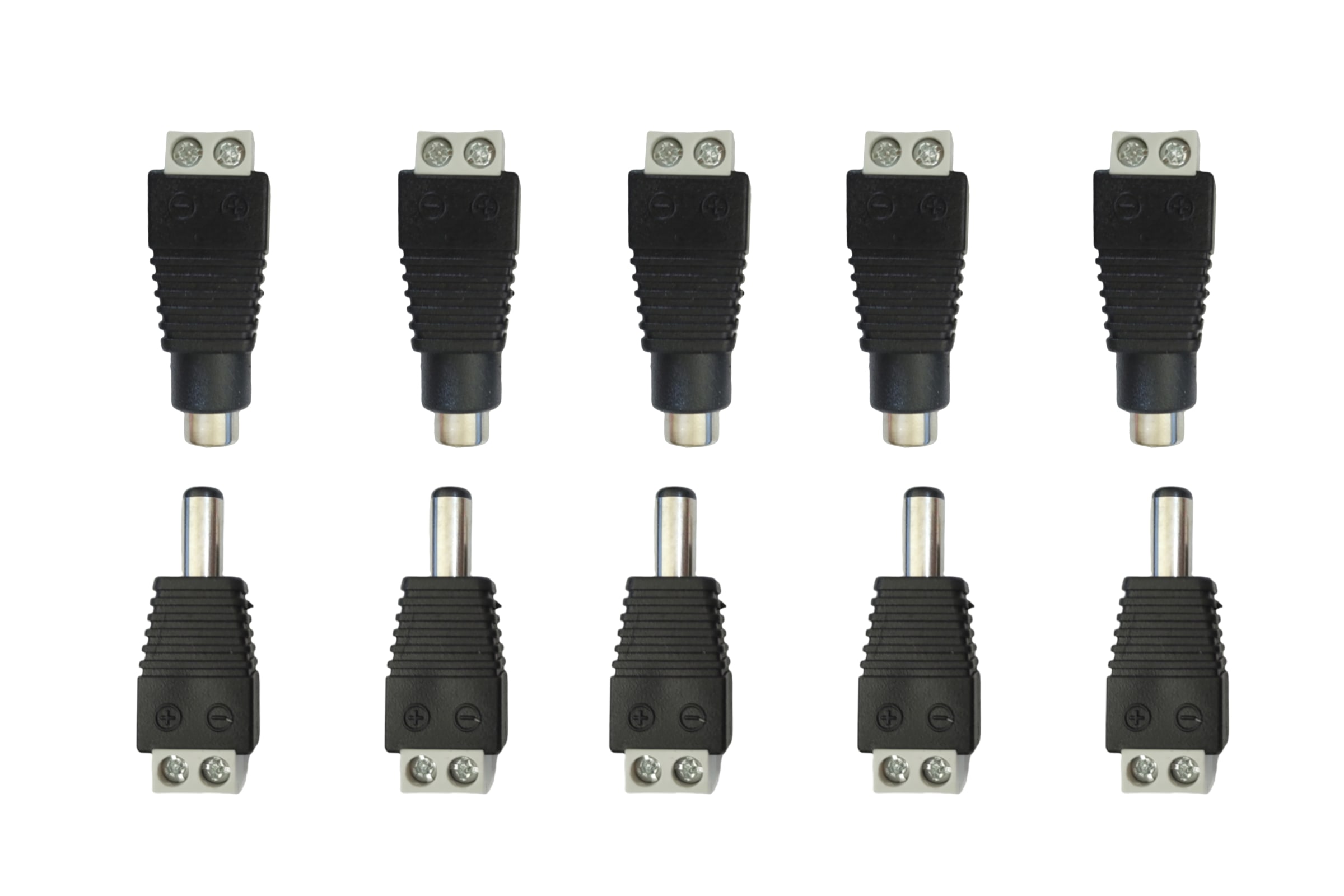 KIT CONECTORES DC JACK  5 MACHOS + 5 HEMBRAS